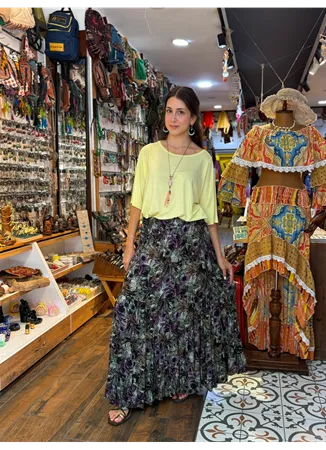 Patchwork Beli Lastikli Etek