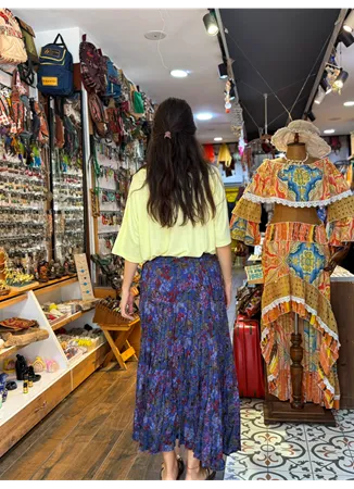 Patchwork Beli Lastikli Etek