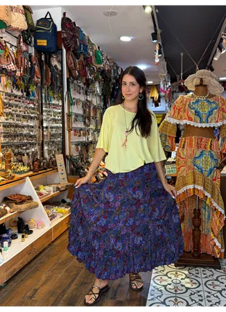 Patchwork Beli Lastikli Etek