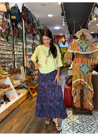 Patchwork Beli Lastikli Etek