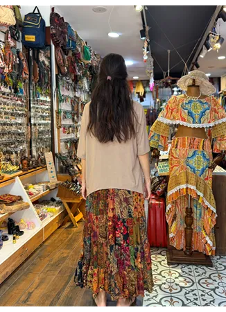 Patchwork Beli Lastikli Etek