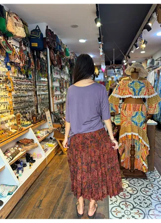 Patchwork Beli Lastikli Etek
