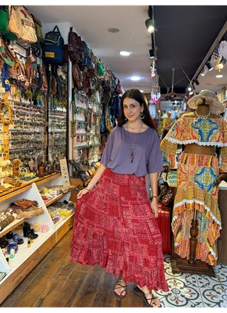 Patchwork Beli Lastikli Etek