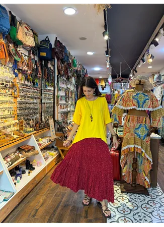 Patchwork Beli Lastikli Etek
