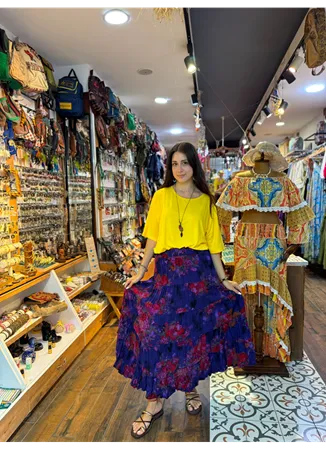 Patchwork Beli Lastikli Etek