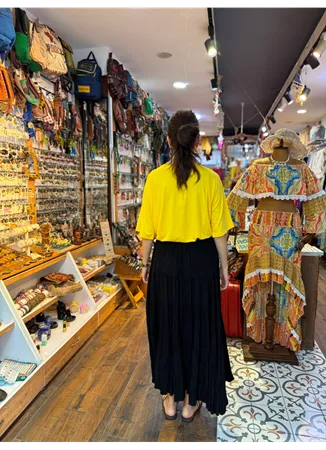 Patchwork Beli Lastikli Etek