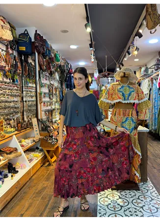 Patchwork Beli Lastikli Etek