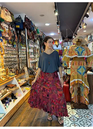 Patchwork Beli Lastikli Etek