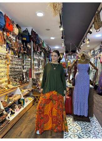 Nepal Tasarım Pantolon Turuncu
