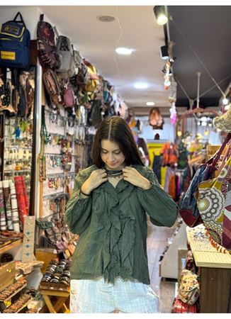 İtalyan Keten Tasarım Bluz