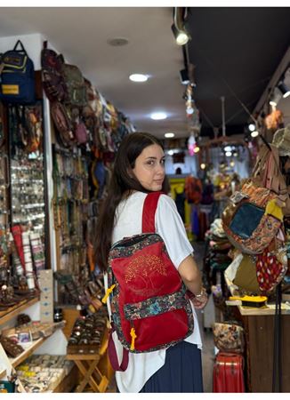 DOKUMA PAMUK SIRT ÇANTASI 