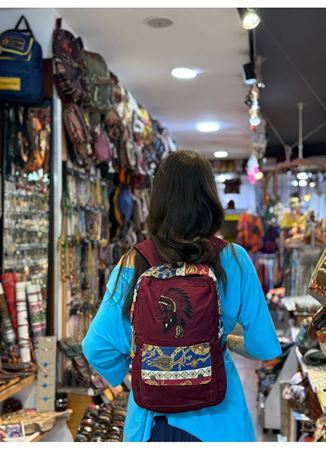 DOKUMA PAMUK SIRT ÇANTASI