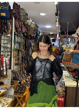 Merserize Tasarım Bluz Siyah