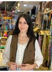 ÖZEL TASARIM DOKUMA KAHVERENGİ KEÇE YELEK