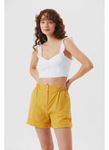 Kalp Yaka Fırfırlı Askılı Bohem Crop Bluz Beyaz