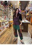 Patchwork Şalvar Tulum Renkli