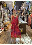 Batik Desen İp Askılı Elbise