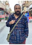 Etnik Desenli Kapüşonlu Sweatshirt Lacivert