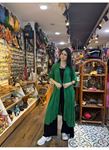 İtalyan Keten Kaftan Yeşil