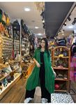 İtalyan Keten Kaftan Yeşil