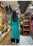 İtalyan Keten Kaftan Turkuaz