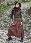 Retro Desenli Düğmeli Otantik Şalvar Pantolon