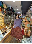 Patchwork Beli Lastikli Etek