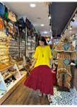 Patchwork Beli Lastikli Etek